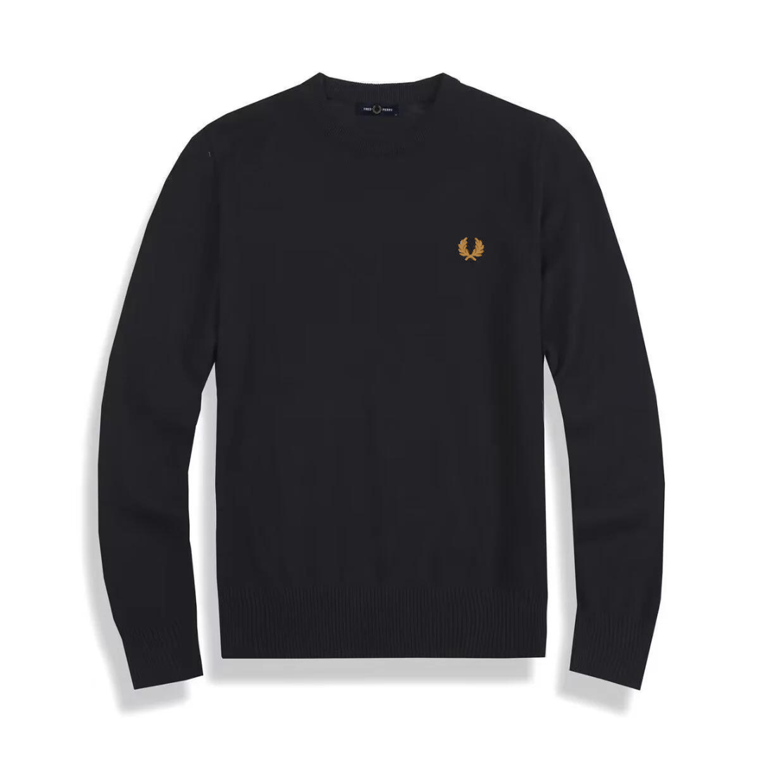 Tymon | Granatowy Sweter Meski z Okraglym Dekoltem