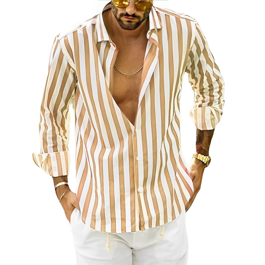 Damian | Relaxed Striped Button-Up Shirt