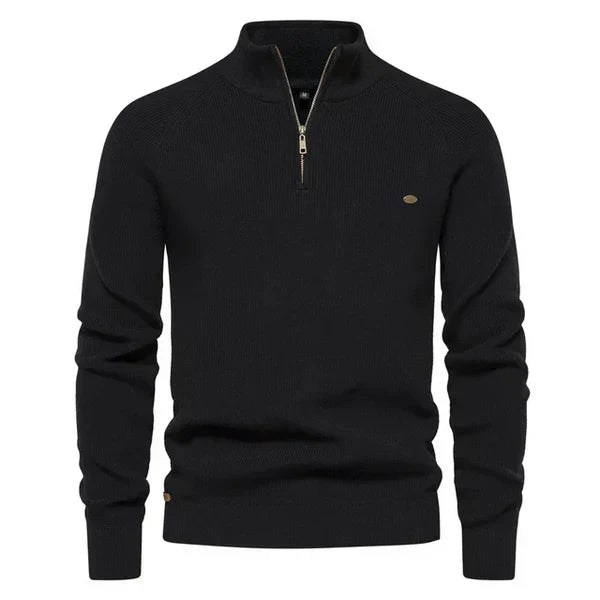 Patryk | Sweter Męski Rozpinany Dzielony Golf