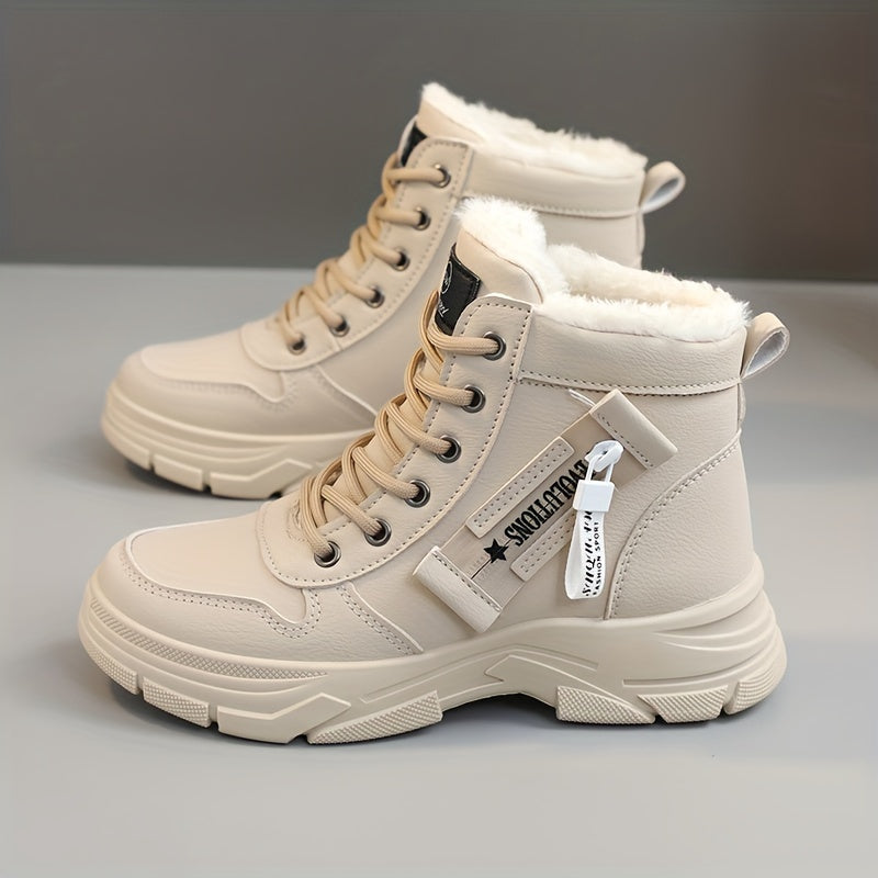 Nel | Ocieplane Buty Zimowe Cream