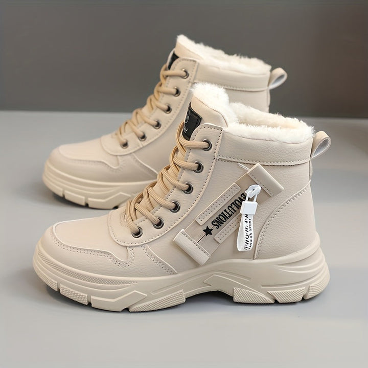 Nel | Ocieplane Buty Zimowe Cream