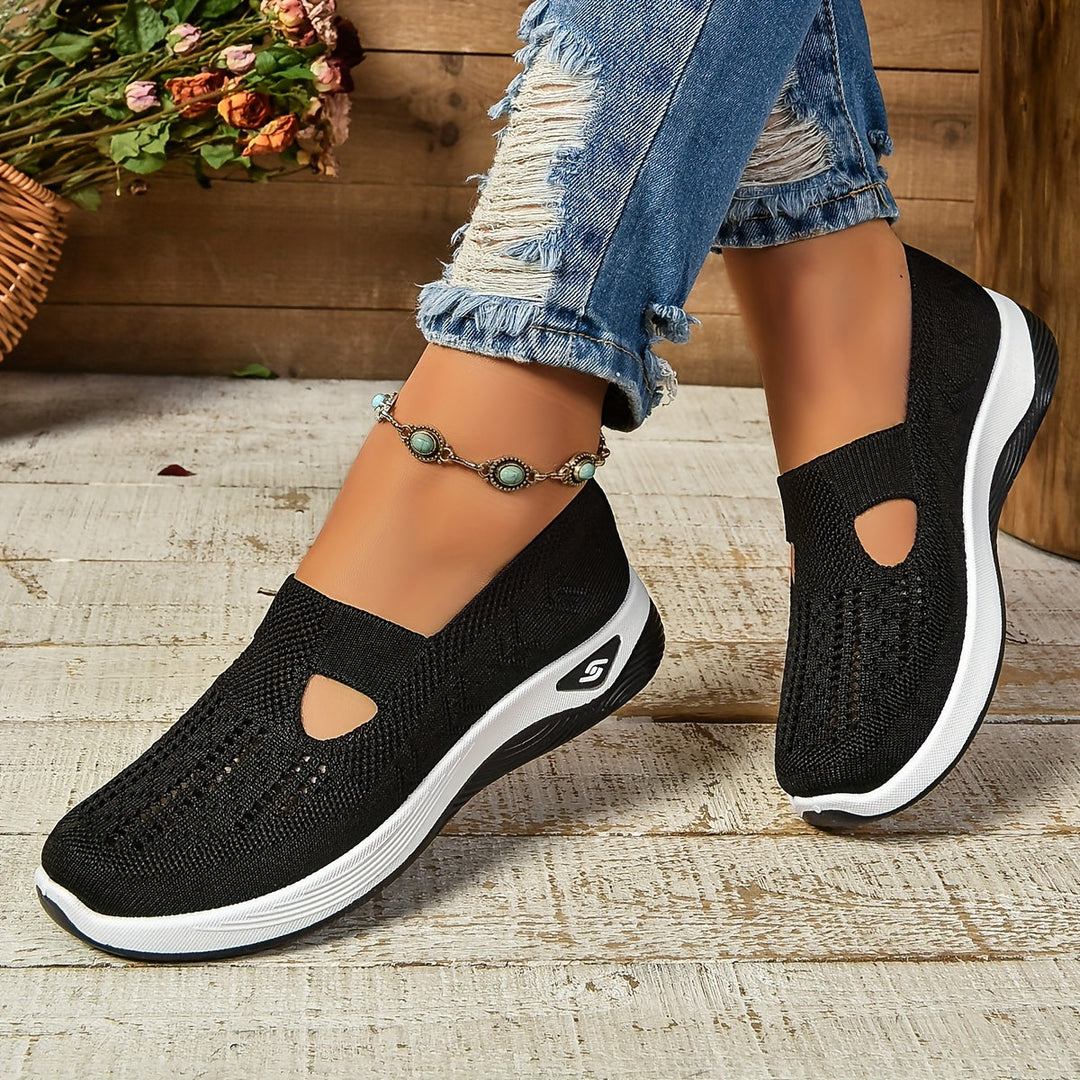 Weronika | Damskie Wsuwane Sneakersy Zielone Dzianinowe