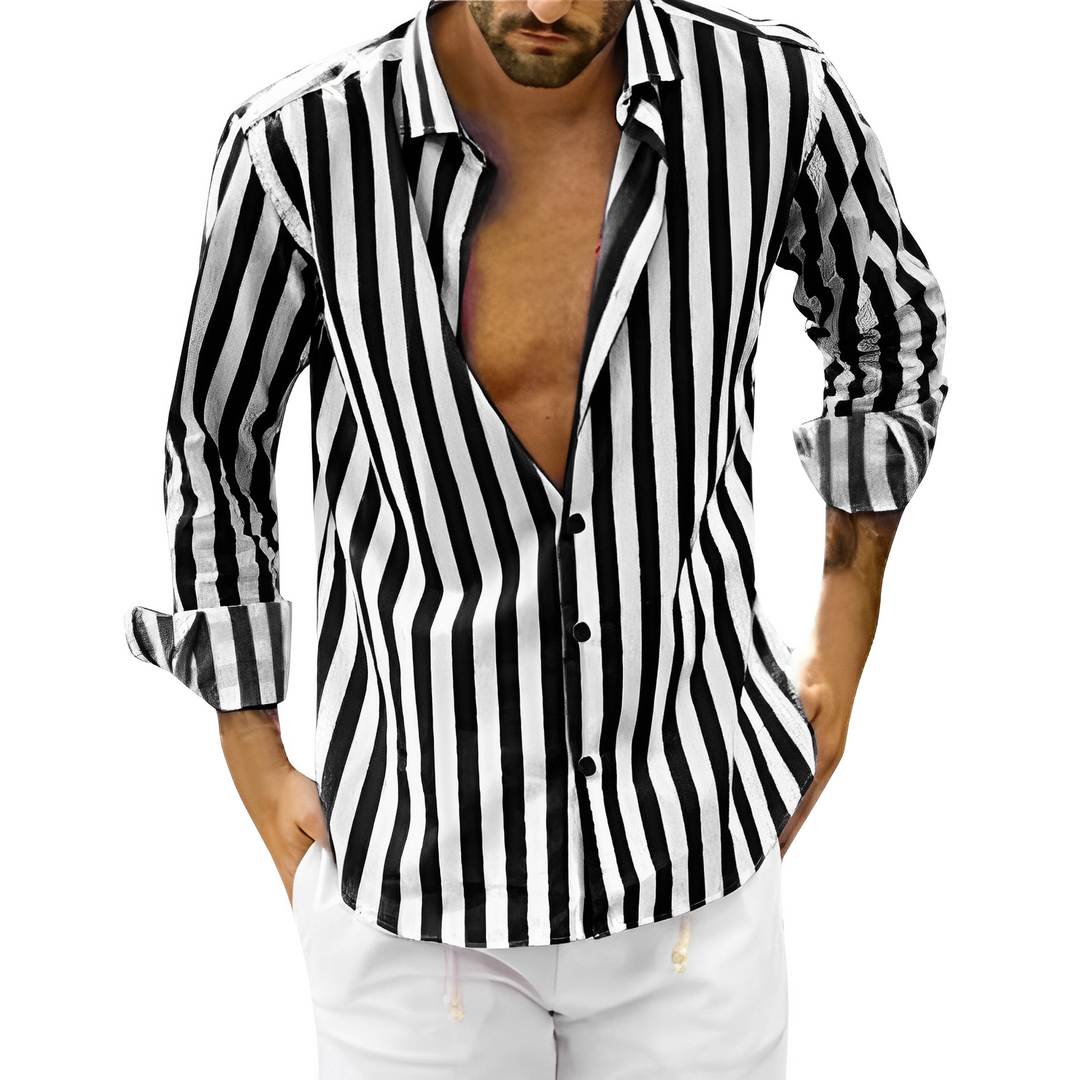 Damian | Relaxed Striped Button-Up Shirt