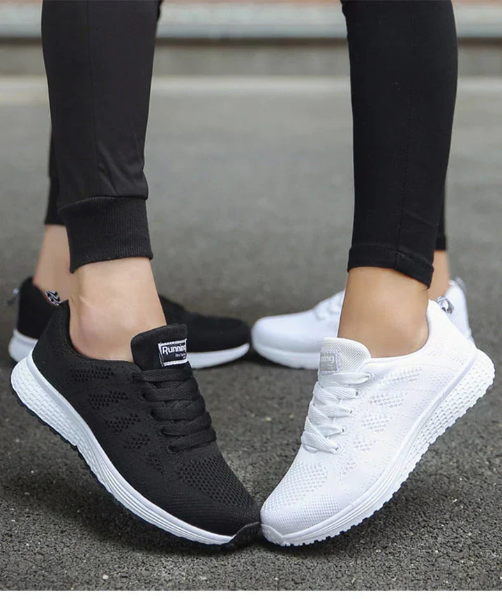 Aleks | Dzianinowe Buty Sneakersy z Pull Tabem