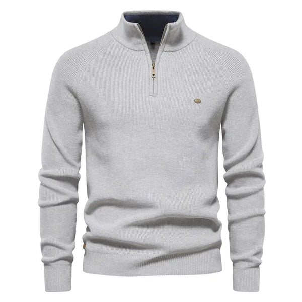 Patryk | Sweter Męski Rozpinany Dzielony Golf