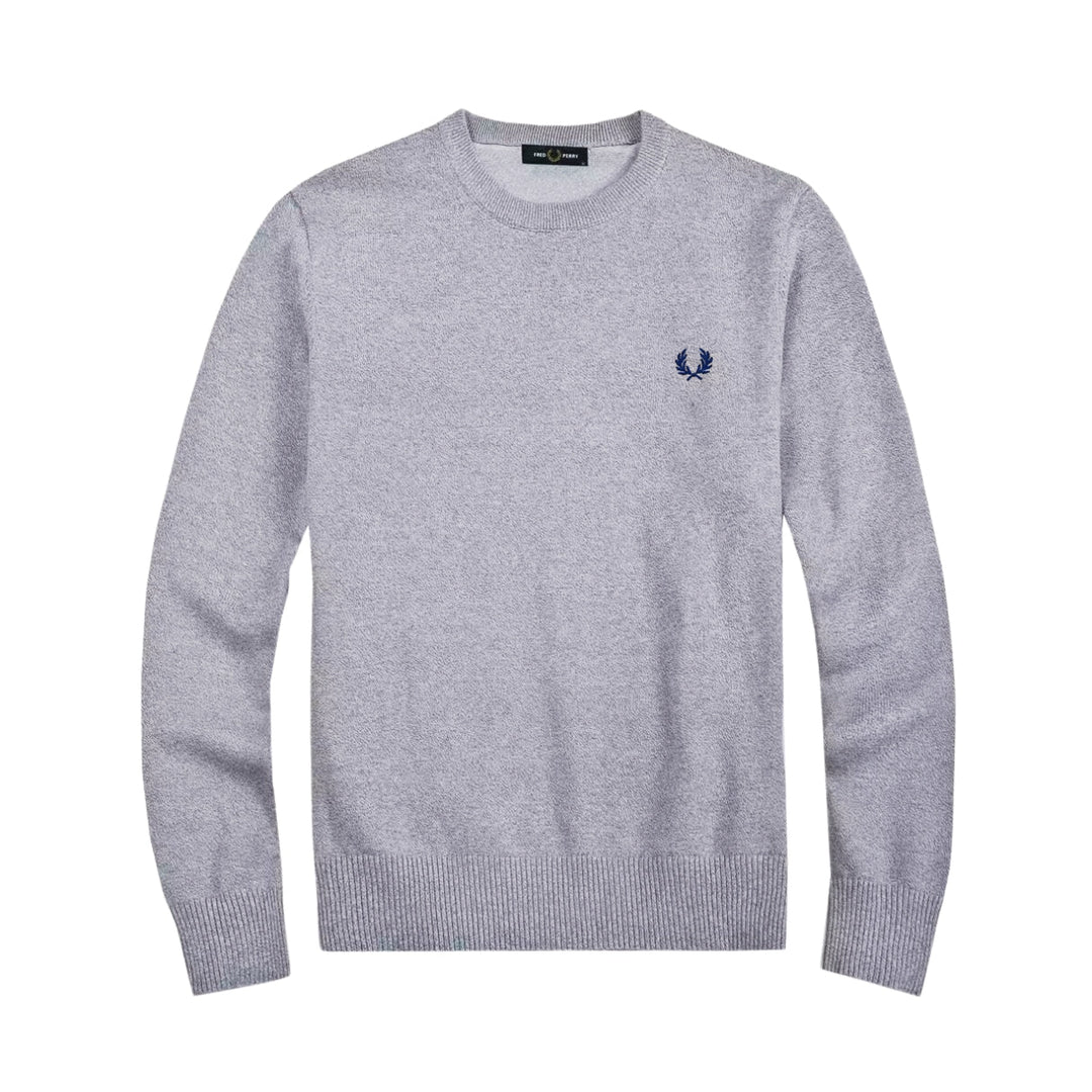 Tymon | Granatowy Sweter Meski z Okraglym Dekoltem
