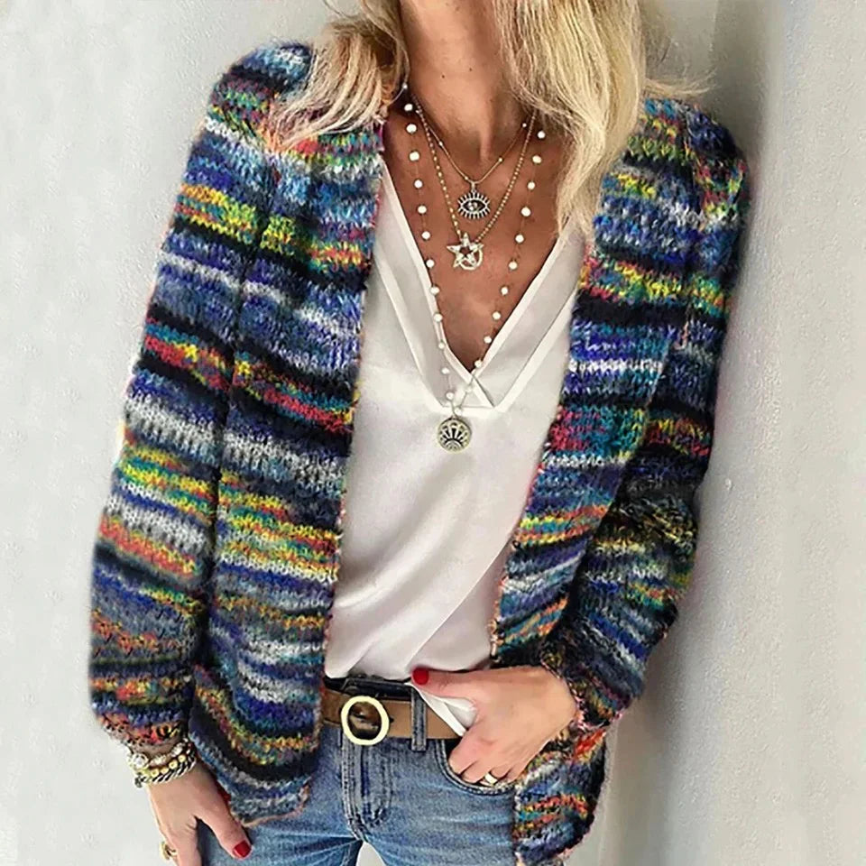 Natalia | Kardiaż Damska Dzianina w Paski