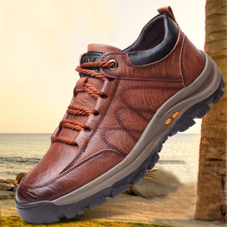 Norbert | Buty Męskie Sneakersy Oxford Czarne Skórzane