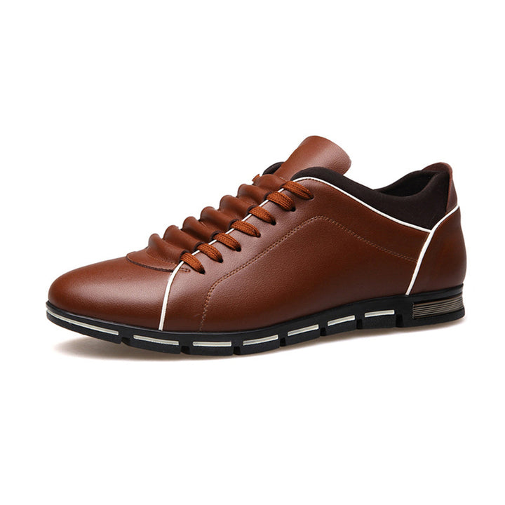 Igor | Skórzane Buty Minimalistyczne Męskie Sznurowane Brązowe