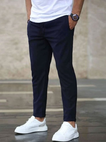 Igor | Męskie Spodnie Khaki Relaxed Fit ze Ściągaczem