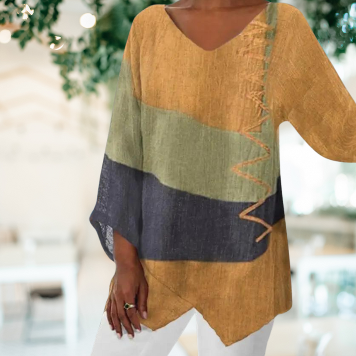 Dominika | Bluza Tunika Asymetryczna Patchwork