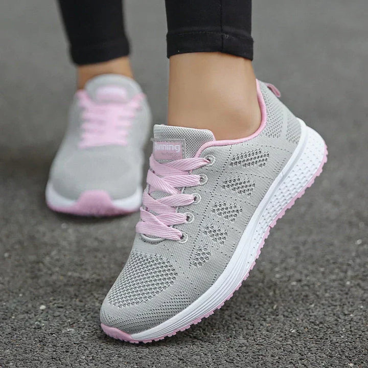 Sasza | Białe Sneakersy Sportowe Knit