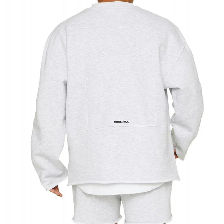 Paweł | Szary Dwuczęściowy Dres Bluzowo-Spodenkowy Oversize