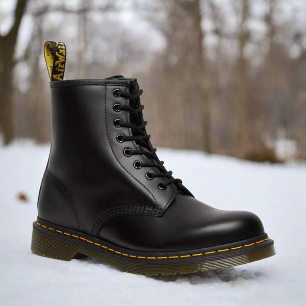 Eli | Czarne Skórzane Buty Combat Botki