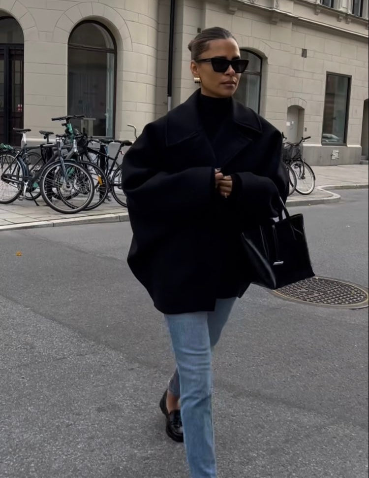 Gabriela | Damski Wełniany Płaszcz Przejściowy Oversize