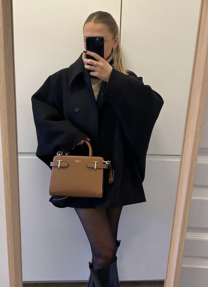 Gabriela | Damski Wełniany Płaszcz Przejściowy Oversize