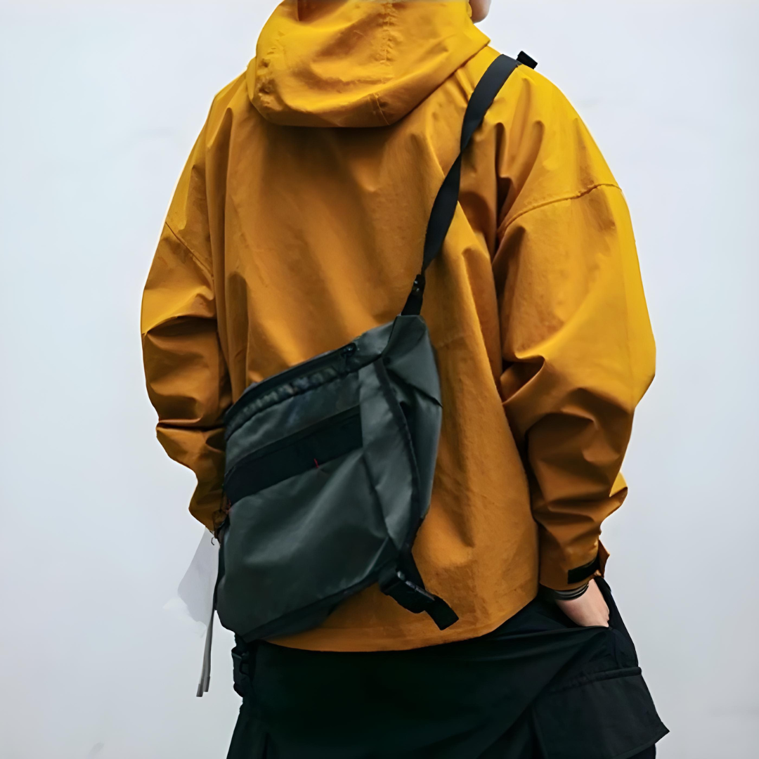 Marcel | Męska Bluza z Kapturem Kieszenie Khaki Oversize