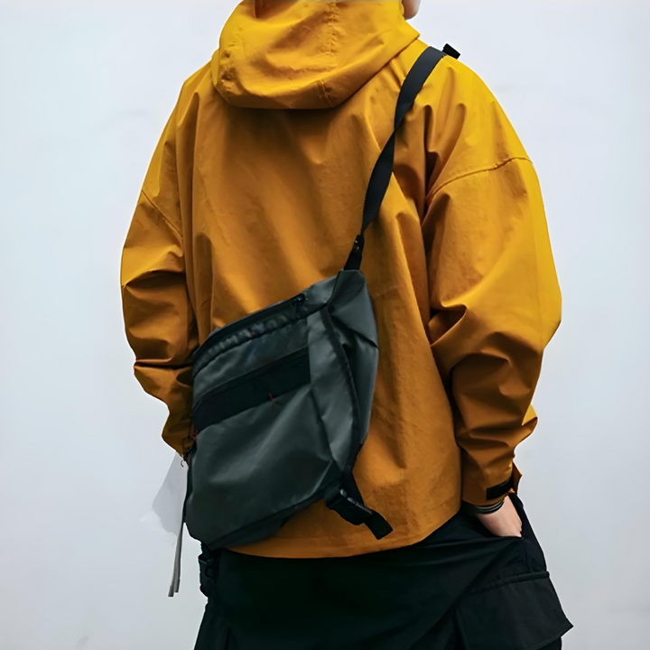 Marcel | Męska Bluza z Kapturem Kieszenie Khaki Oversize