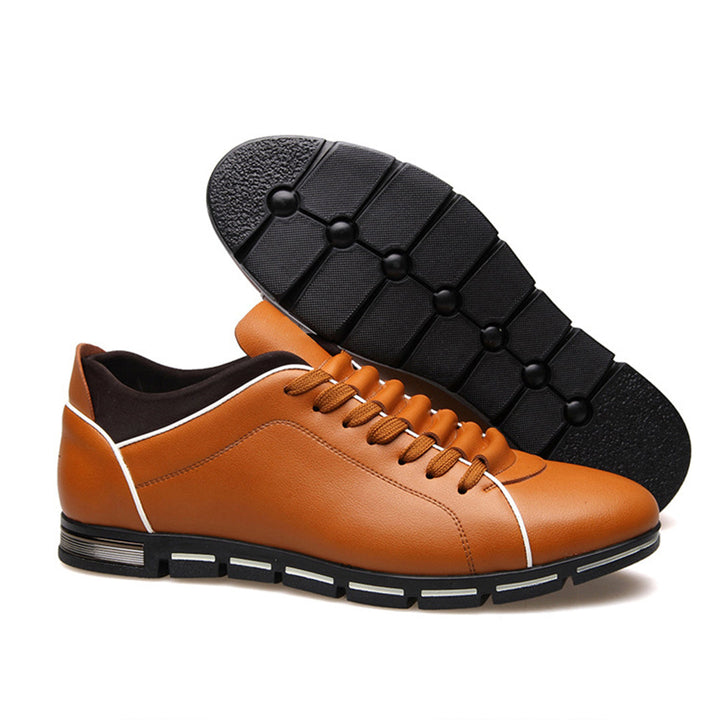 Igor | Skórzane Buty Minimalistyczne Męskie Sznurowane Brązowe