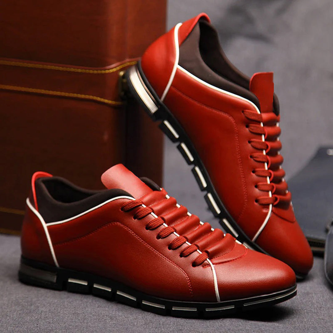 Krzysztof | Brązowe Skórzane Mokasyny Lace-Up Męskie