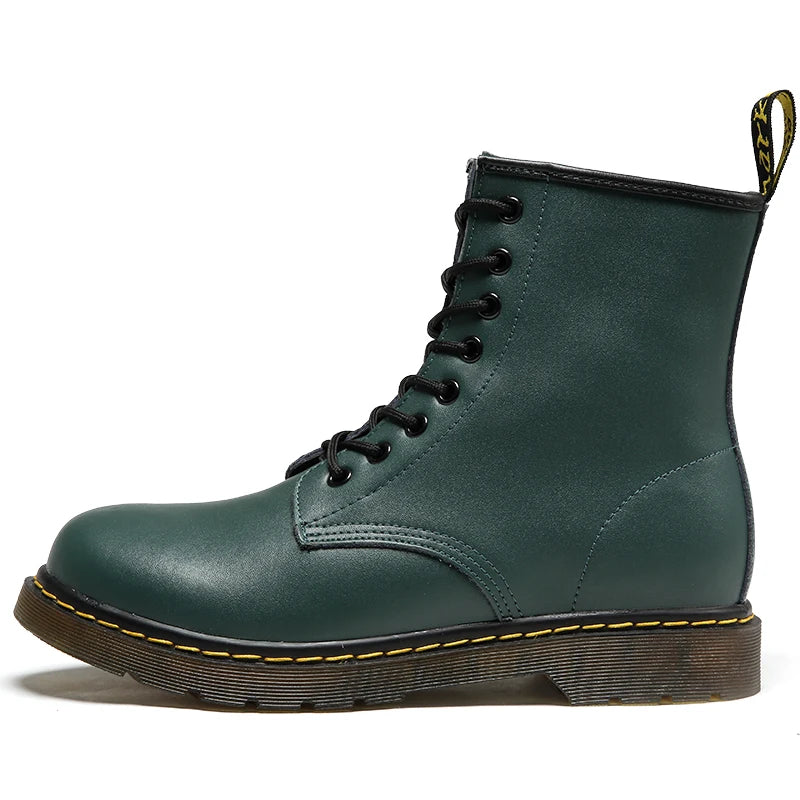 Remi | Skórzane Sznurowane Buty Bojowe