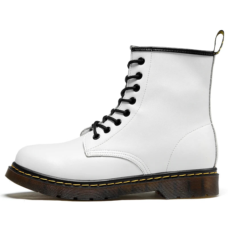 Remi | Skórzane Sznurowane Buty Bojowe