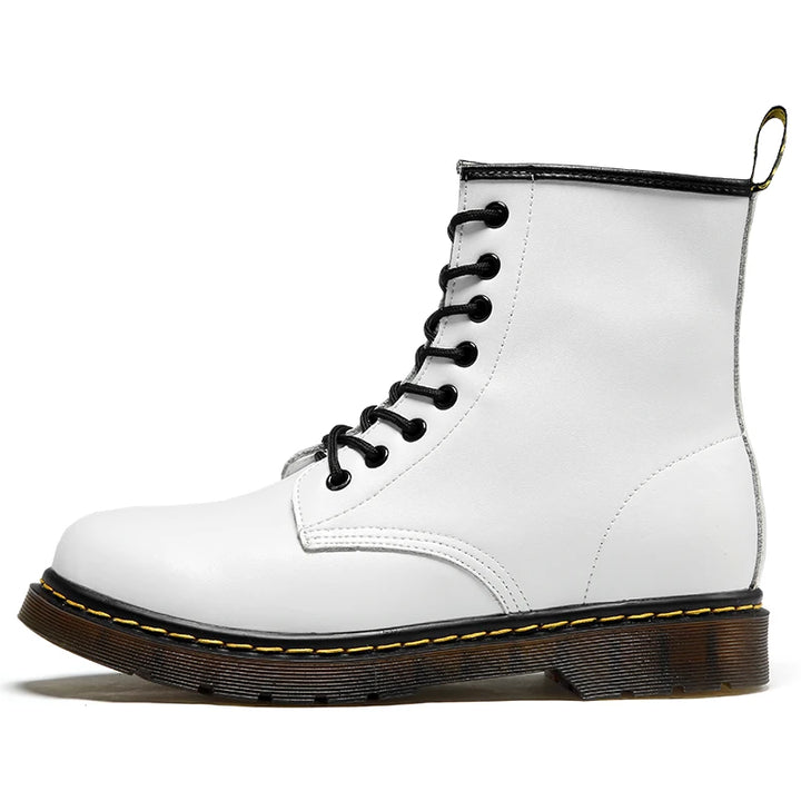 Remi | Skórzane Sznurowane Buty Bojowe