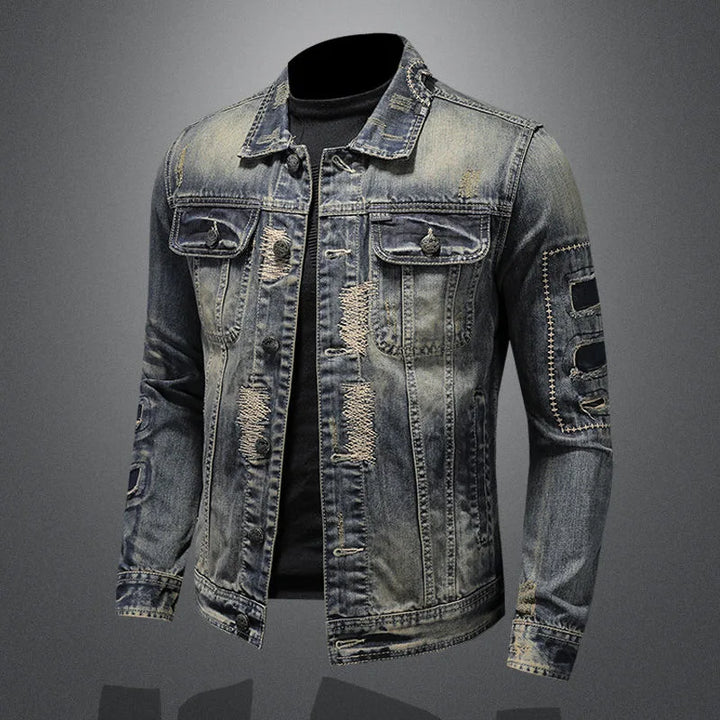 Tymon | Dopasowana Kurtka Dżinsowa Męska Dark Wash