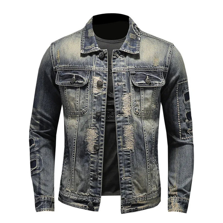 Tymon | Dopasowana Kurtka Dżinsowa Męska Dark Wash