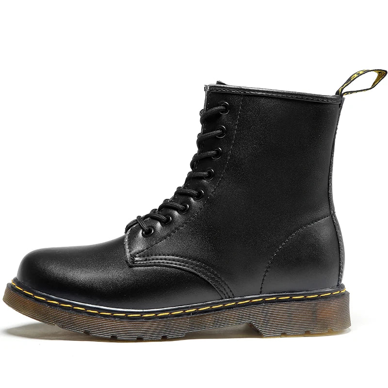 Remi | Skórzane Sznurowane Buty Bojowe