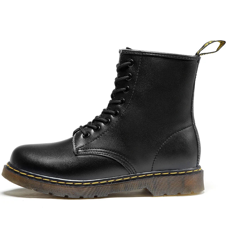 Remi | Skórzane Sznurowane Buty Bojowe