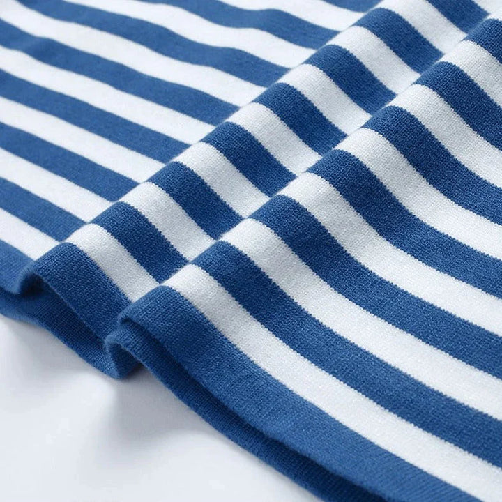 Nel | Sweter w Paski z Długim Rękawem