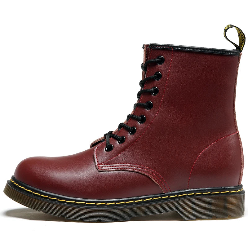 Remi | Skórzane Sznurowane Buty Bojowe