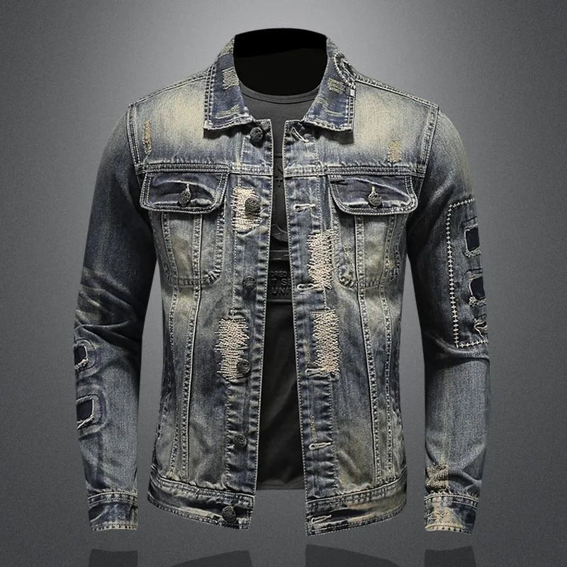 Tymon | Dopasowana Kurtka Dżinsowa Męska Dark Wash