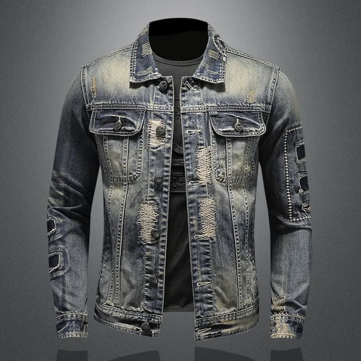 Tymon | Dopasowana Kurtka Dżinsowa Męska Dark Wash
