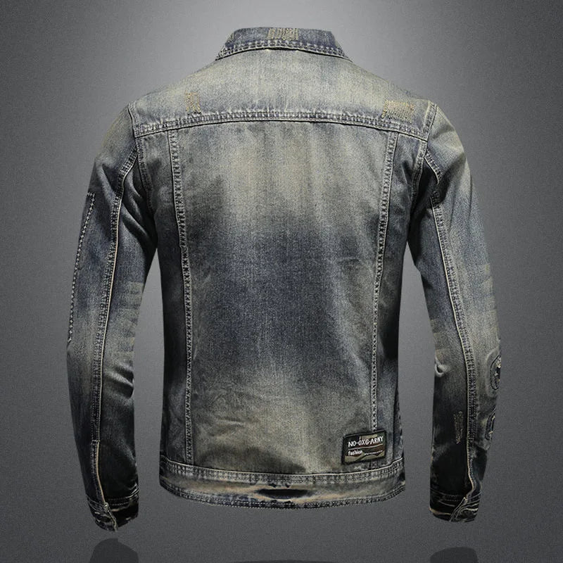Tymon | Dopasowana Kurtka Dżinsowa Męska Dark Wash
