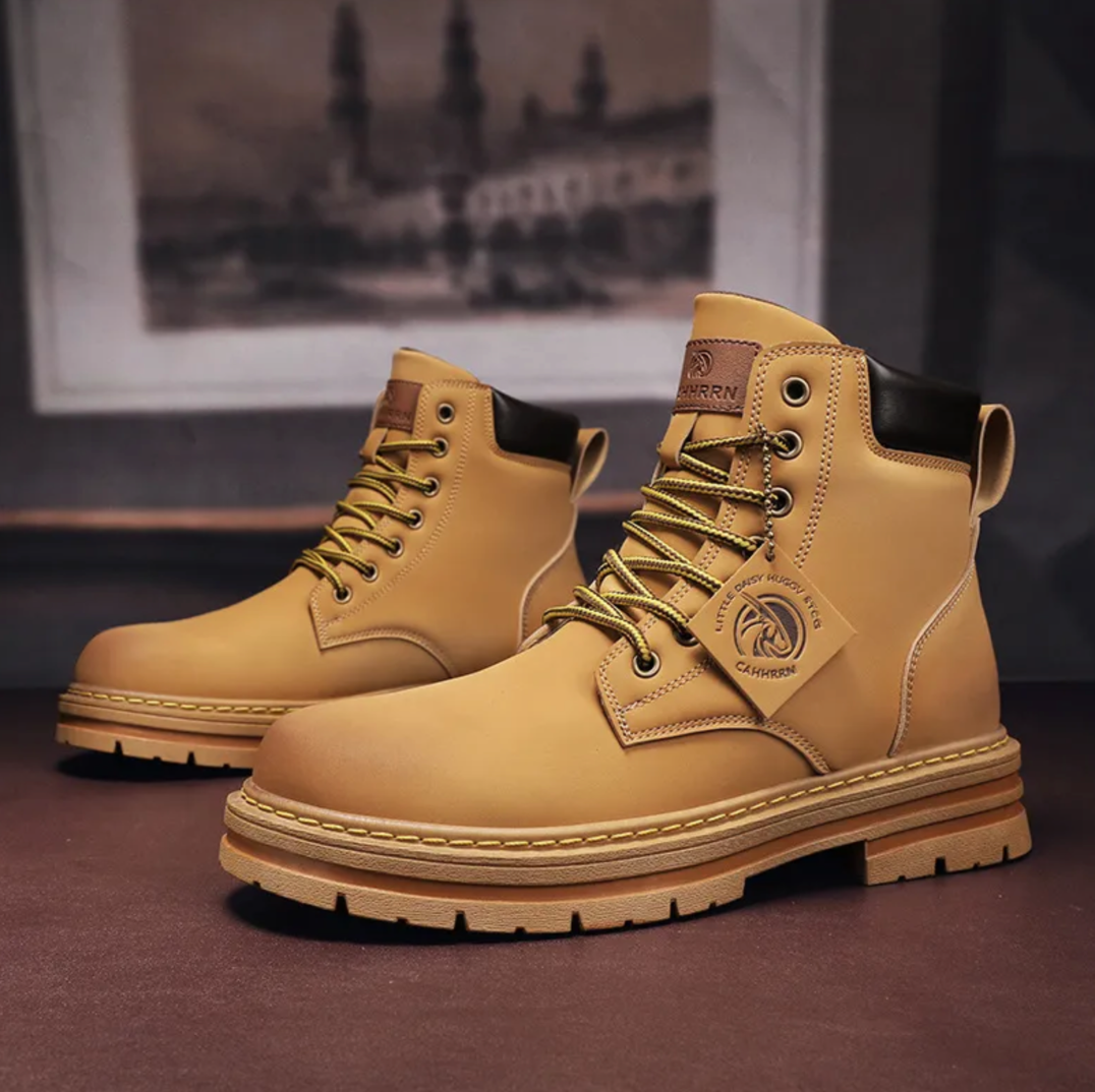 Miro | Jasnoszare Skórzane Buty Trekkingowe Wiązane