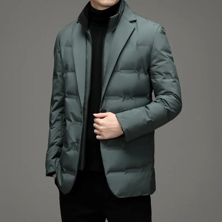 Igor | Męska Pikowana Marynarka Puffer Zapinana
