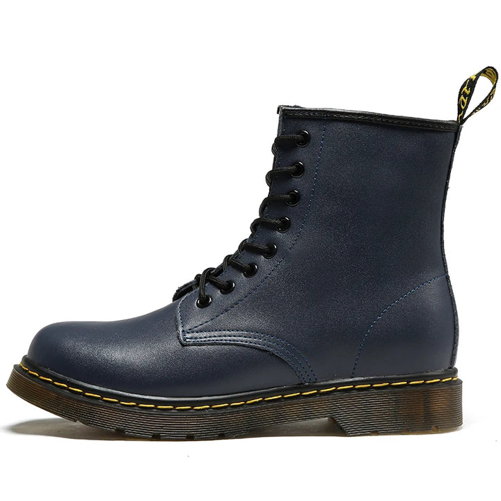 Remi | Skórzane Sznurowane Buty Bojowe