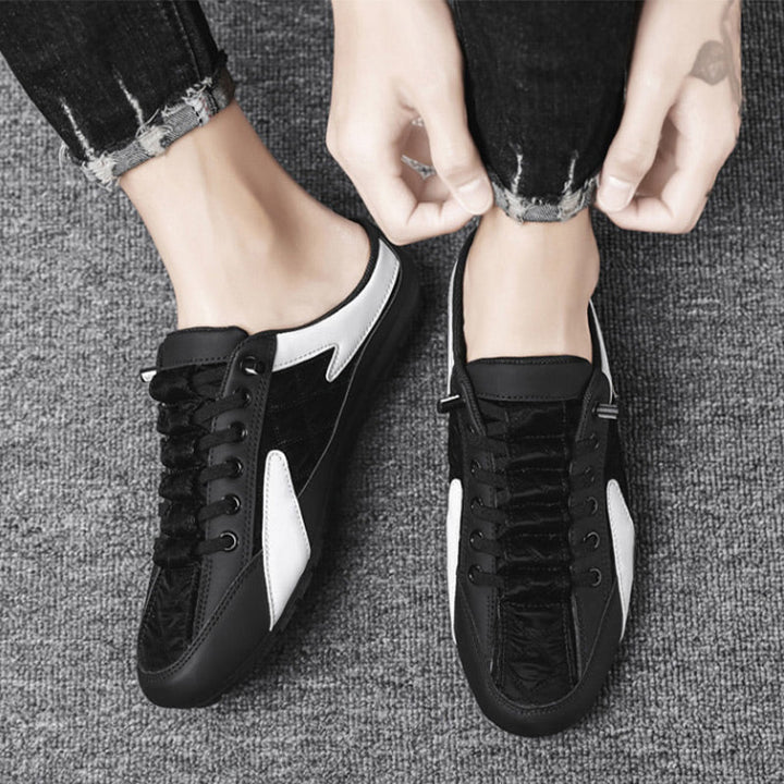 Adam | Białe Sneakersy Męskie Quiltowane
