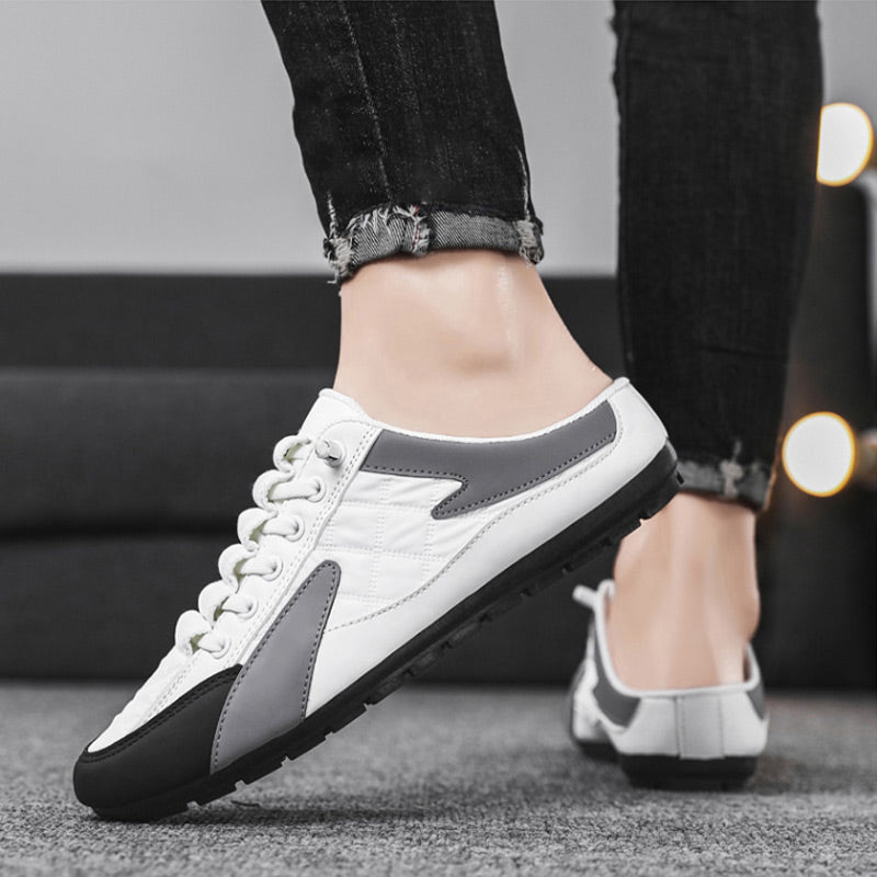 Adam | Białe Sneakersy Męskie Quiltowane
