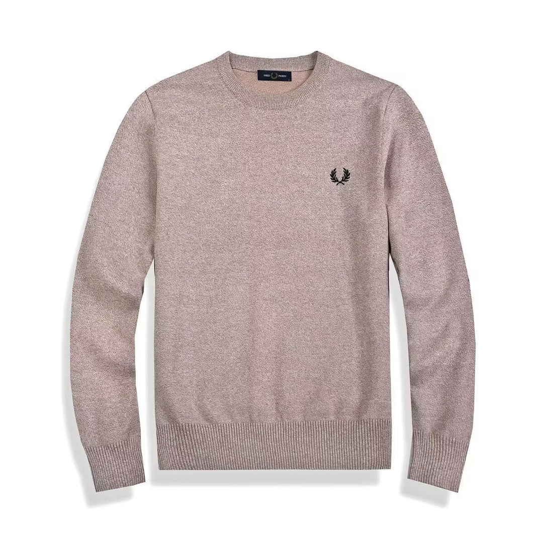 Tymon | Granatowy Sweter Meski z Okraglym Dekoltem