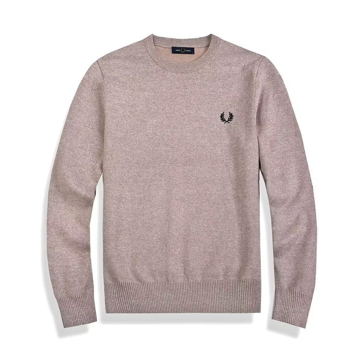 Tymon | Granatowy Sweter Meski z Okraglym Dekoltem