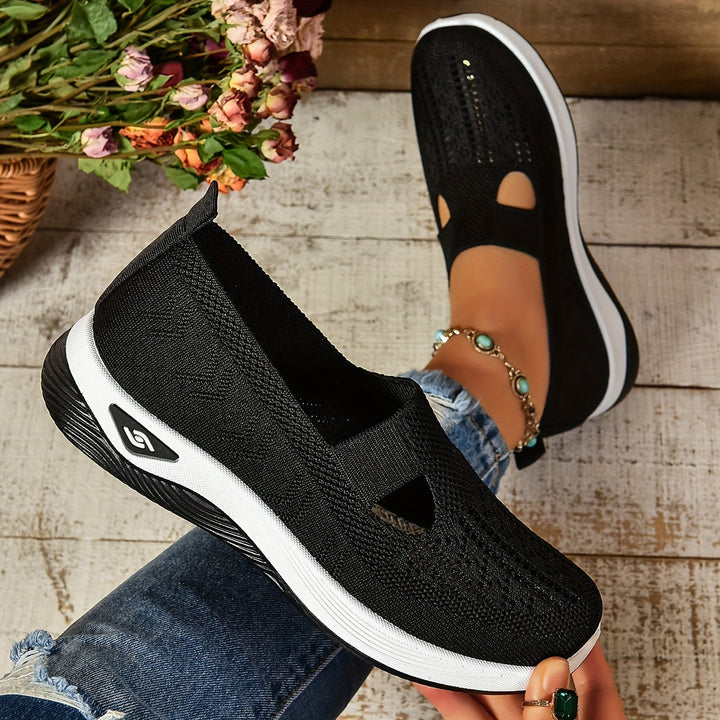 Weronika | Damskie Wsuwane Sneakersy Zielone Dzianinowe