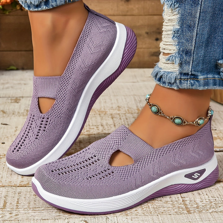 Weronika | Damskie Wsuwane Sneakersy Zielone Dzianinowe