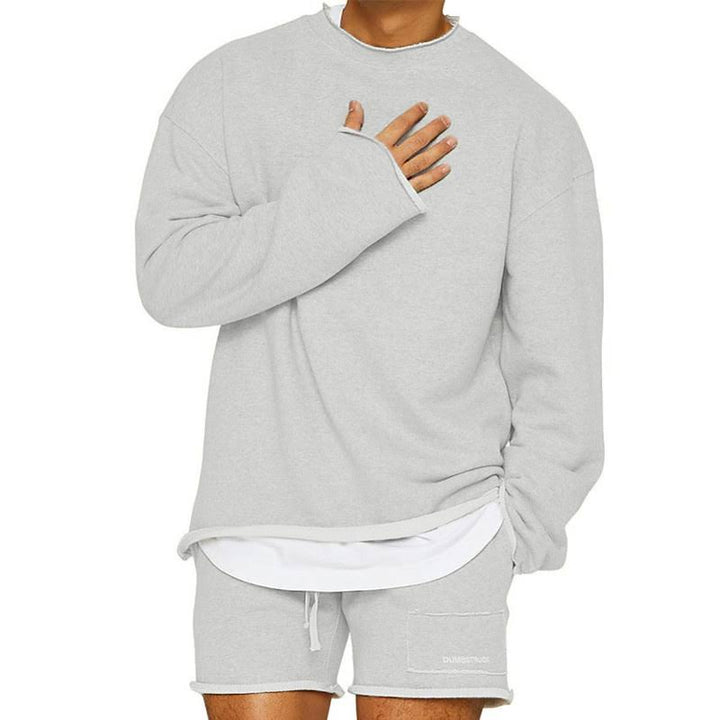 Jan | Oversize Bluzę Długim Rękawem Szorty Komplet